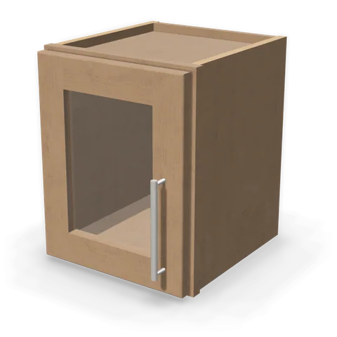 PGDW1215 cabinet in Shaker Driftwood, angle view