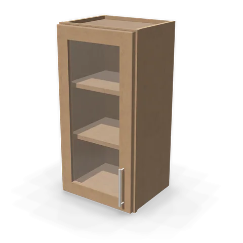 PGDW1530 cabinet in Shaker Driftwood, angle view