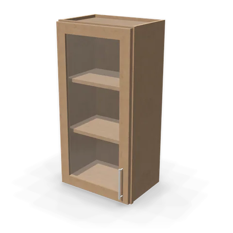 PGDW1836 cabinet in Shaker Driftwood, angle view
