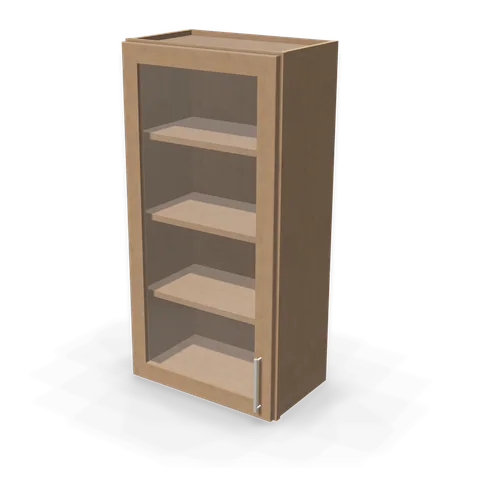 PGDW2142 cabinet in Shaker Driftwood, angle view