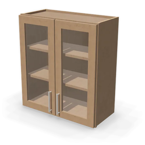 PGDW2730 cabinet in Shaker Driftwood, angle view