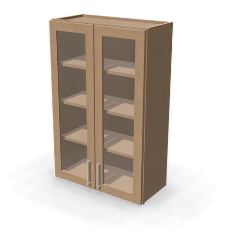 PGDW2742 cabinet in Shaker Driftwood, angle view