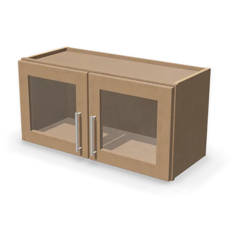 PGDW3015 cabinet in Shaker Driftwood, angle view