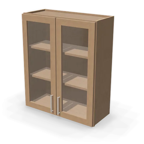 PGDW3036 cabinet in Shaker Driftwood, angle view