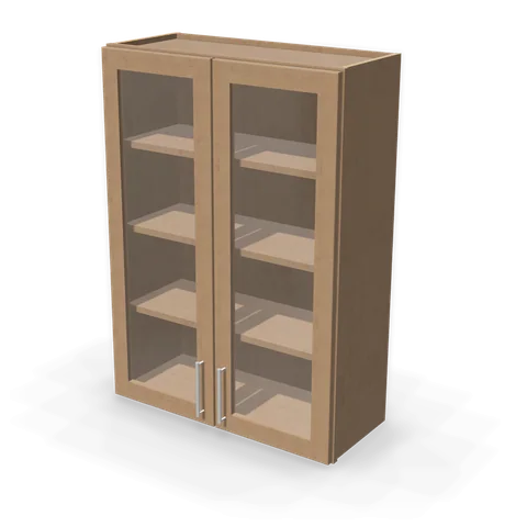 PGDW3042 cabinet in Shaker Driftwood, angle view