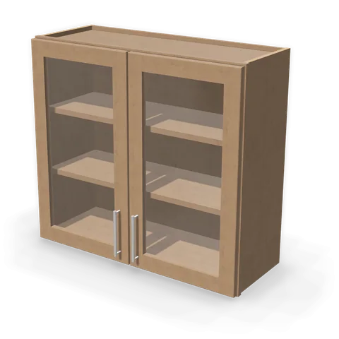 PGDW3330 cabinet in Shaker Driftwood, angle view