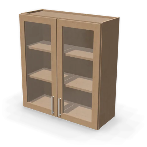 PGDW3336 cabinet in Shaker Driftwood, angle view