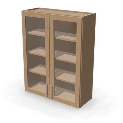 PGDW3342 cabinet in Shaker Driftwood, angle view