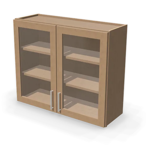 PGDW3630 cabinet in Shaker Driftwood, angle view
