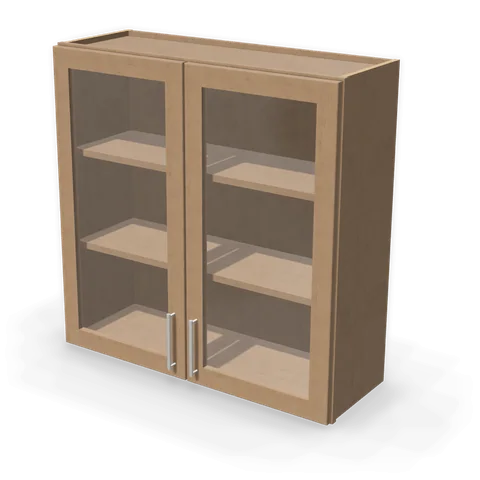 PGDW3636 cabinet in Shaker Driftwood, angle view