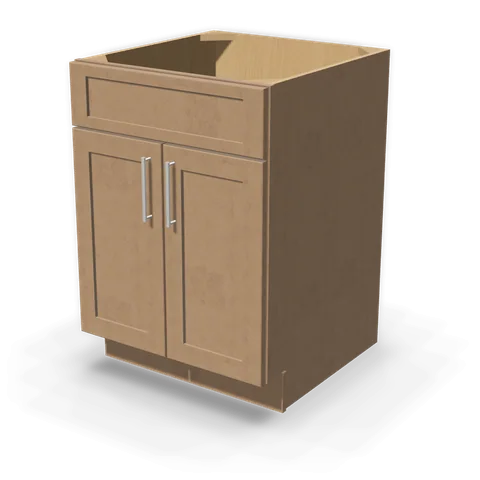 SB24 cabinet in Shaker Driftwood, angle view