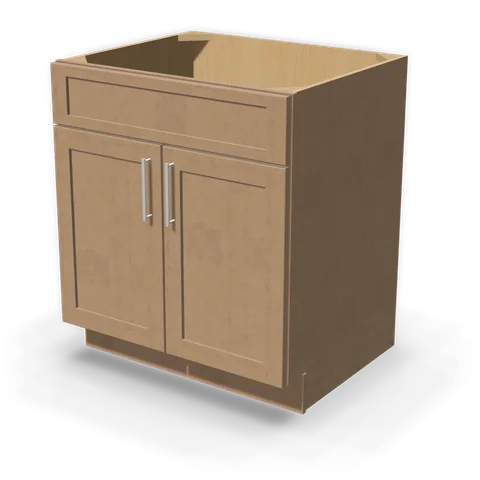 SB30 cabinet in Shaker Driftwood, angle view