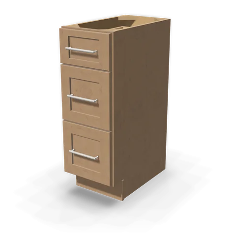 VDB1221 cabinet in Shaker Driftwood, angle view