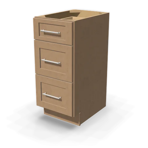 VDB1521 cabinet in Shaker Driftwood, angle view