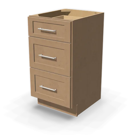 VDB1821 cabinet in Shaker Driftwood, angle view