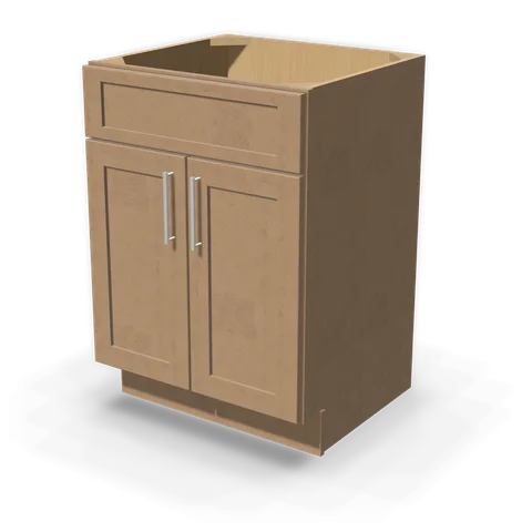 VSB2421 cabinet in Shaker Driftwood, angle view