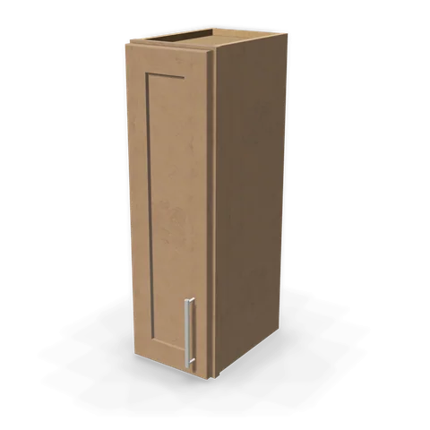 W0930 cabinet in Shaker Driftwood, angle view