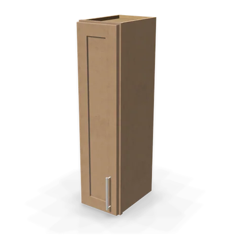 W0936 cabinet in Shaker Driftwood, angle view