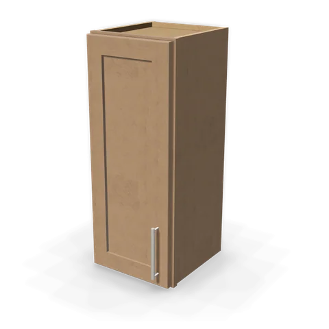 W1230 cabinet in Shaker Driftwood, angle view