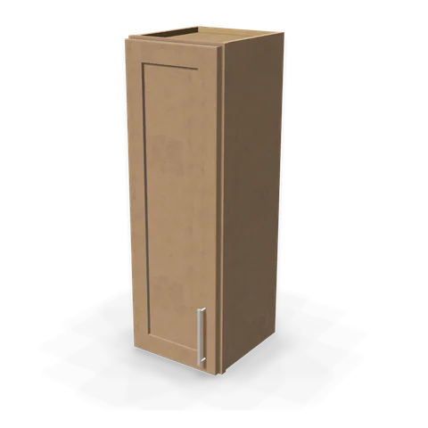 W1236 cabinet in Shaker Driftwood, angle view