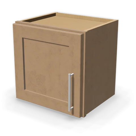 W1515 cabinet in Shaker Driftwood, angle view