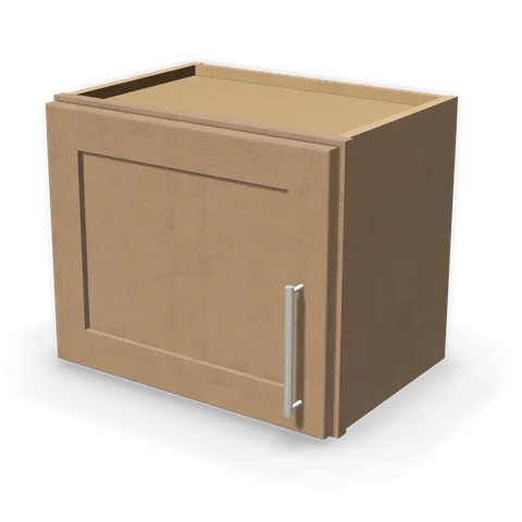 W1815 cabinet in Shaker Driftwood, angle view