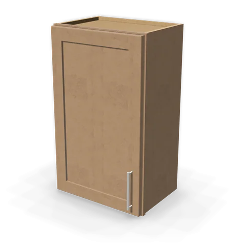 W1830 cabinet in Shaker Driftwood, angle view