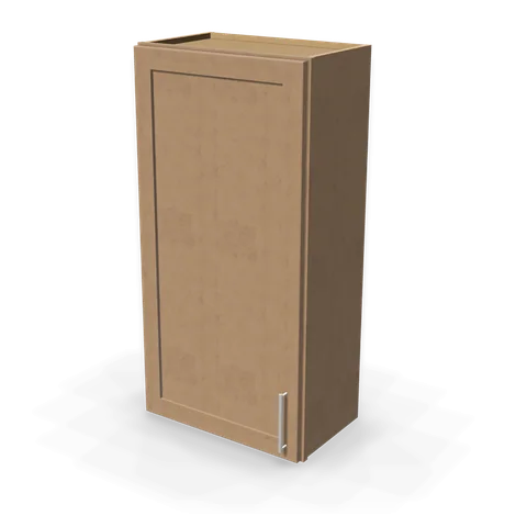 W2142 cabinet in Shaker Driftwood, angle view