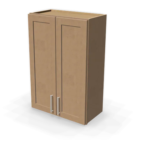 W2436 cabinet in Shaker Driftwood, angle view