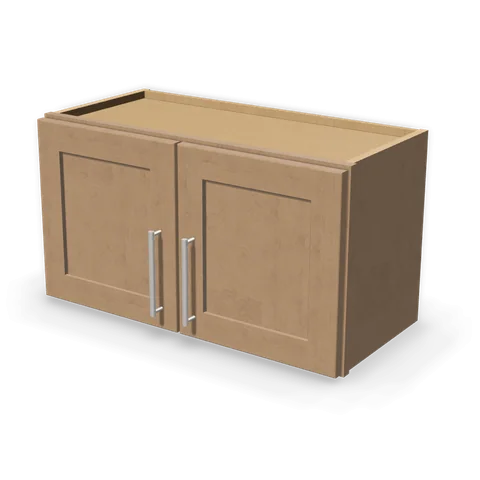 W2715 cabinet in Shaker Driftwood, angle view