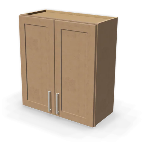 W2730 cabinet in Shaker Driftwood, angle view