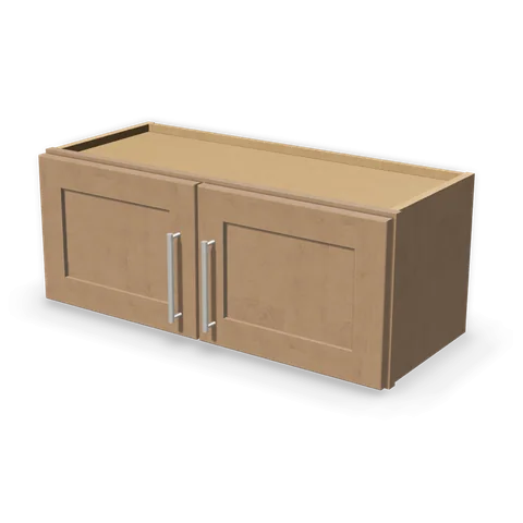 W3012 cabinet in Shaker Driftwood, angle view