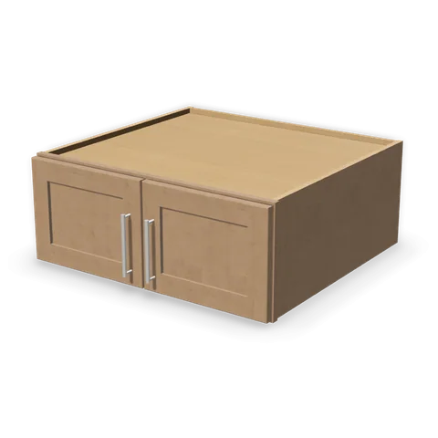 W301227 cabinet in Shaker Driftwood, angle view