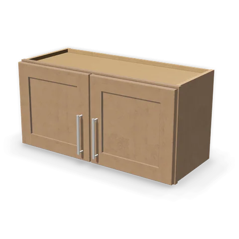 W3015 cabinet in Shaker Driftwood, angle view