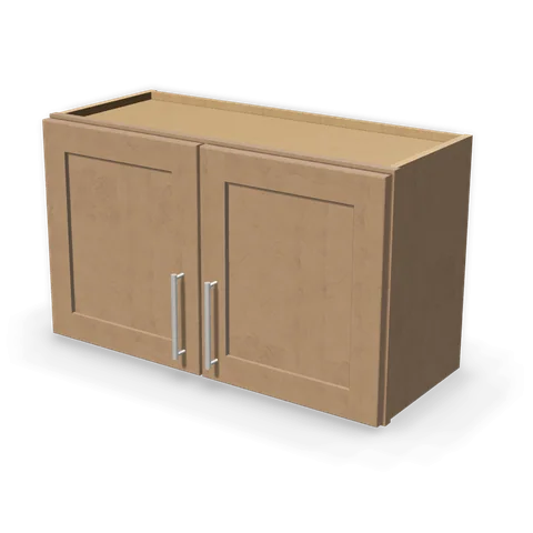 W3018 cabinet in Shaker Driftwood, angle view