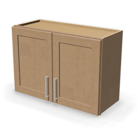 W3021 cabinet in Shaker Driftwood, angle view