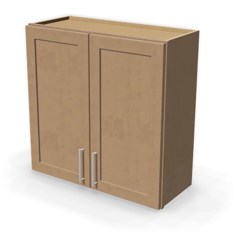 W3030 cabinet in Shaker Driftwood, angle view