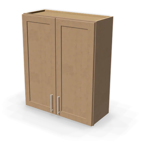 W3036 cabinet in Shaker Driftwood, angle view