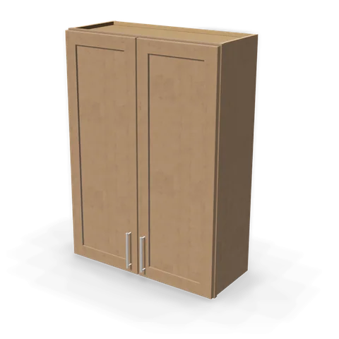 W3042 cabinet in Shaker Driftwood, angle view