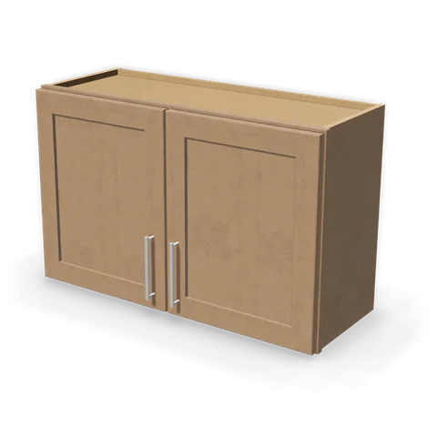 W3321 cabinet in Shaker Driftwood, angle view