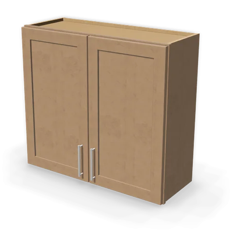 W3330 cabinet in Shaker Driftwood, angle view