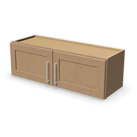 W3612 cabinet in Shaker Driftwood, angle view