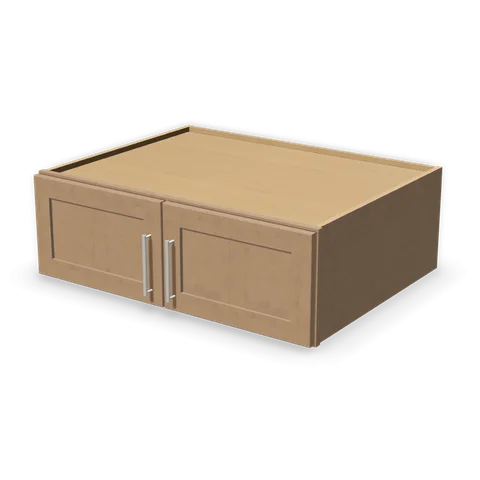 W361227 cabinet in Shaker Driftwood, angle view