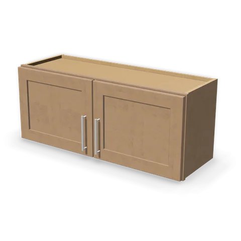 W3615 cabinet in Shaker Driftwood, angle view