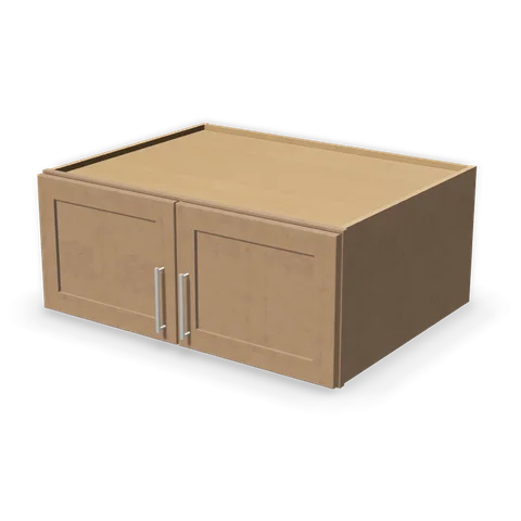W361527 cabinet in Shaker Driftwood, angle view