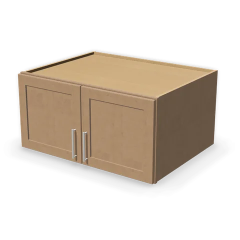 W361827 cabinet in Shaker Driftwood, angle view