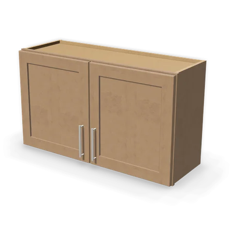 W3621 cabinet in Shaker Driftwood, angle view
