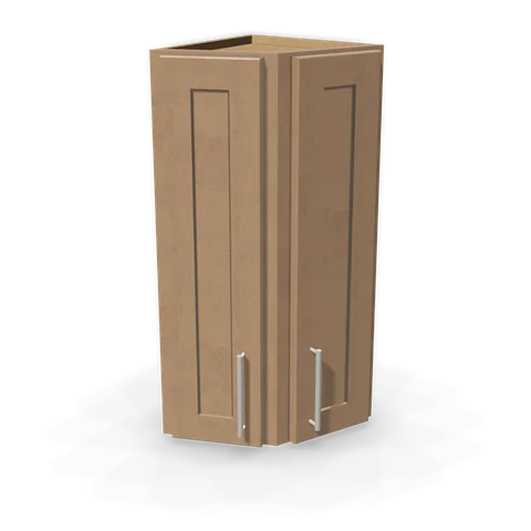 WAE1230 cabinet in Shaker Driftwood, angle view