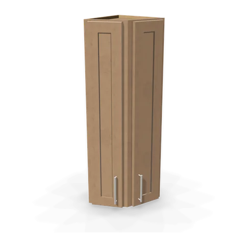 WAE1242 cabinet in Shaker Driftwood, angle view