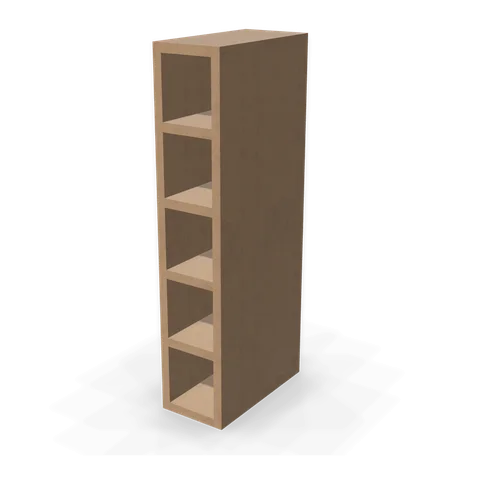 WC0630 cabinet in Shaker Driftwood, angle view
